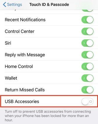 USB restricted mode