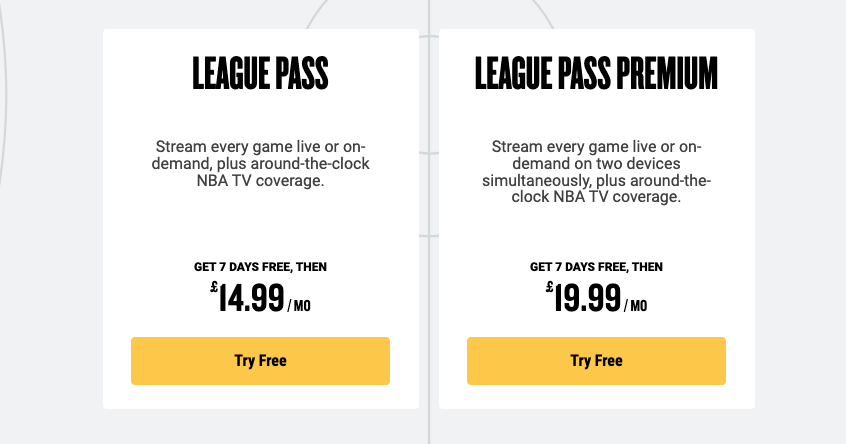 NBA League Pass International Subscription