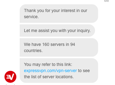 ExpressVPN contact servers