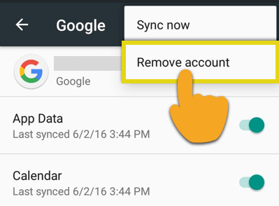 remove google account