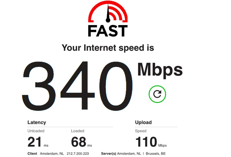 BulletVPN Speed Test 2