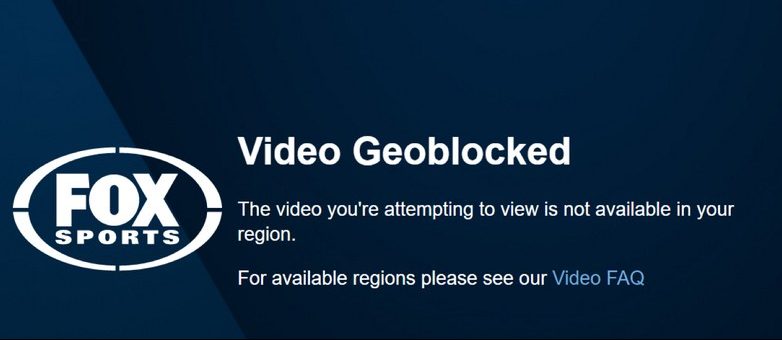 Fox Sports Geo-error