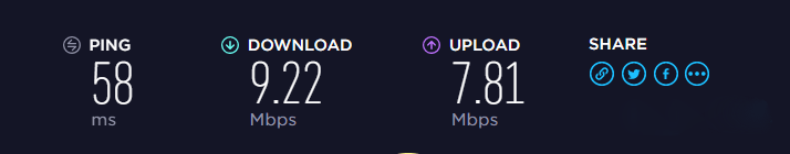 Speed Test 2: Nearby IPVanish Server