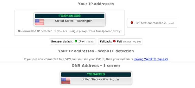 PureVPN Leak Tests