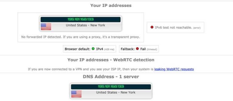 Encrypt.me US IP Address Test