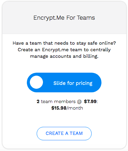 Encrypt.me VPN Pricing for Teams