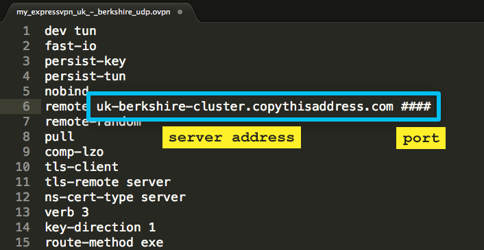 Server Name and Port