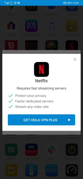No Netflix Access with Free Hola VPN