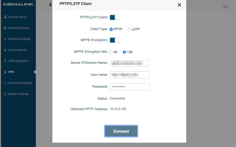 Router Connected to VPN