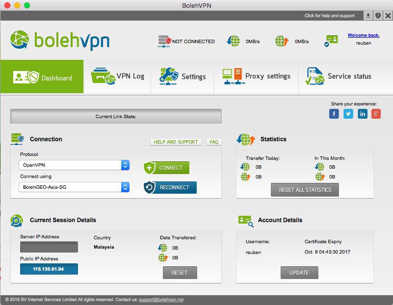 BolehVPN Dashboard