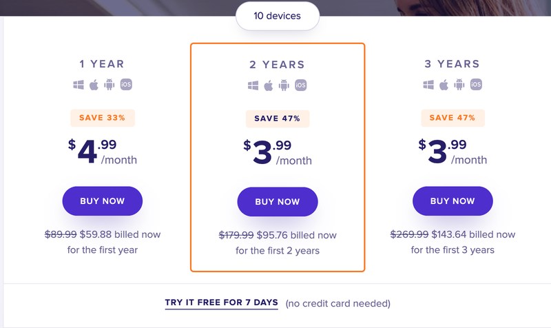 Avast Pricing