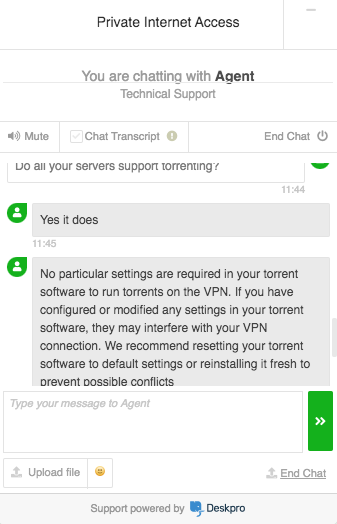 PIA Torrenting