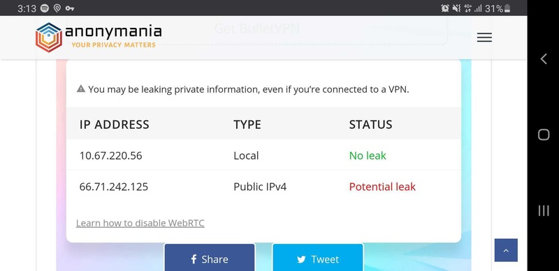 Mozilla WebRTC Leak Test