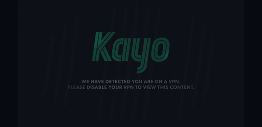 Kayo Sports VPN Error