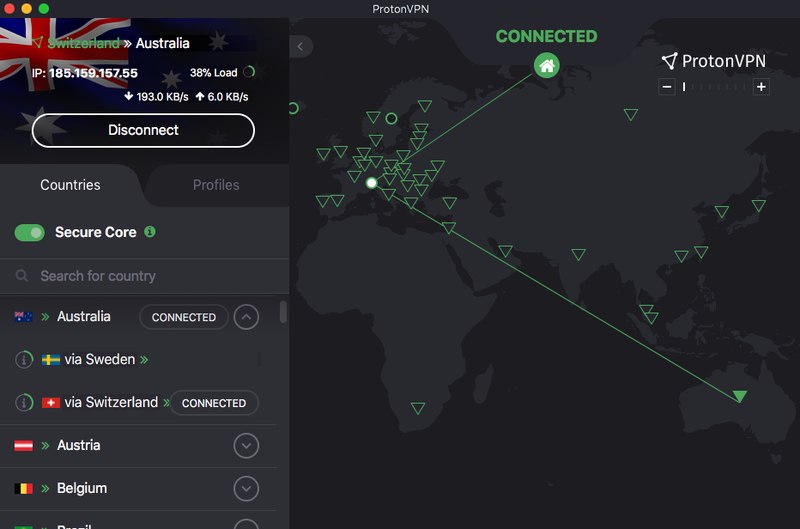 ProtonVPN Mac Secure Core
