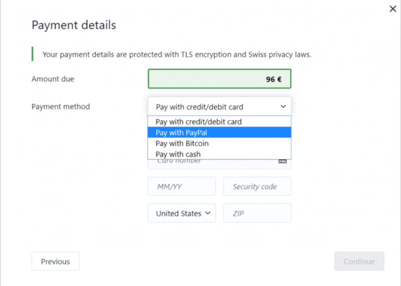 ProtonVPN Payment Methods