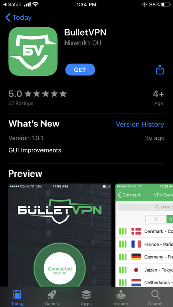 BulletVPN iOS App
