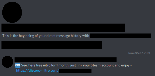 discord steam nitro scam