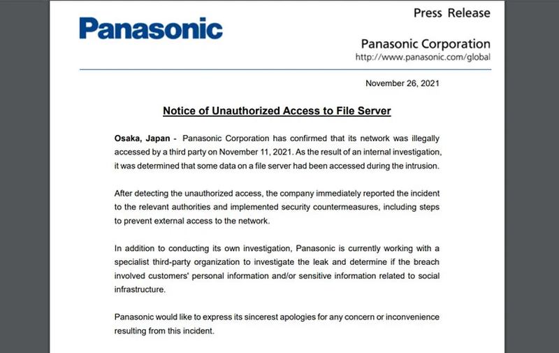 Panasonic Breach