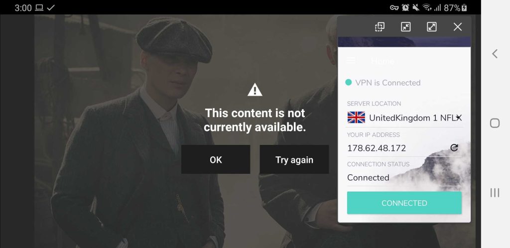 VPNArea BBC iPlayer Error