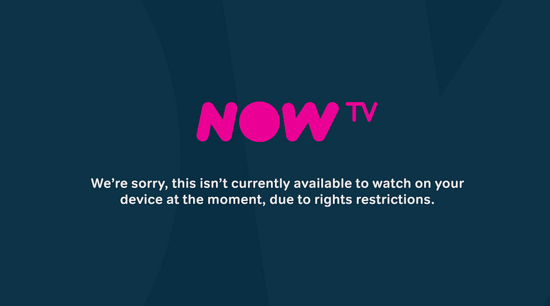 Now TV Geo-Error Message