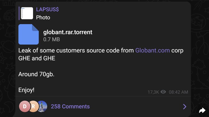 Lapsus$ Globant Source Code Hack