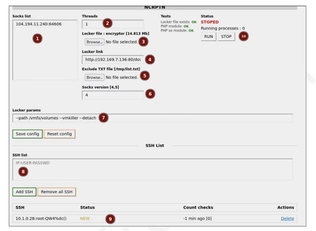 Wizard Spider Control Panel