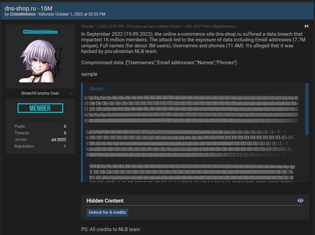 DNS Breach Data